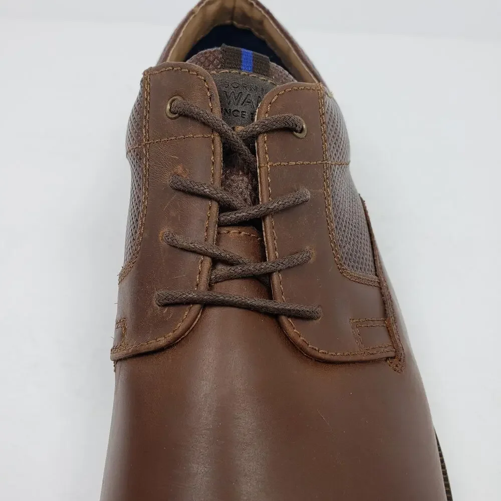 Nunn Bush Circuit Plain Toe Mens Size 12 W Brown Leather Comfort Oxford Shoes